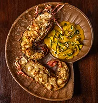 Seafood on the table in Nautilus restaurant